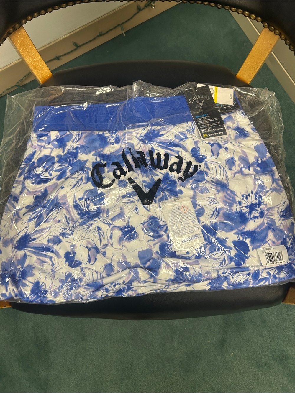 Callaway White and Blue Floral Skort